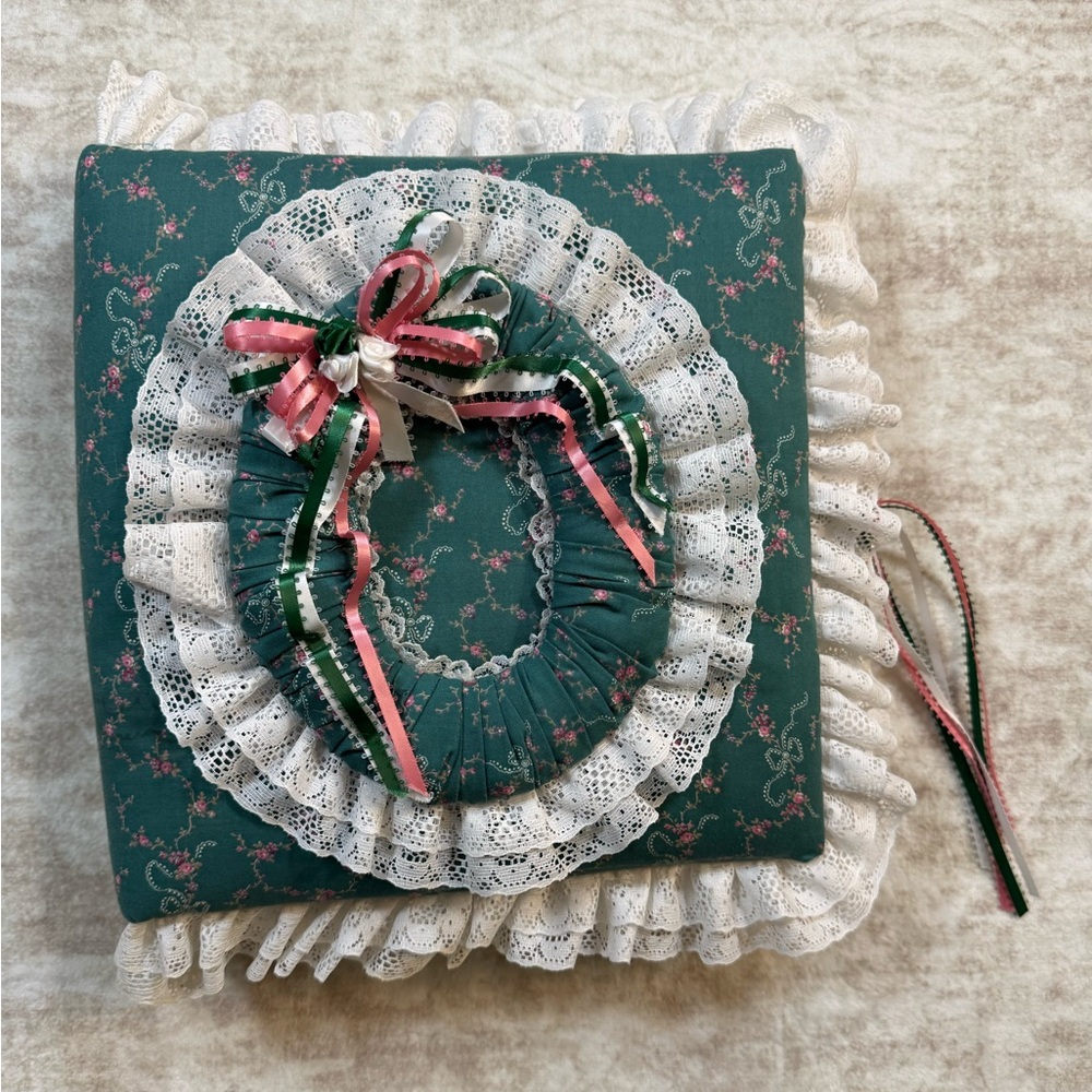 Handmade Coquette Cottagecore Lace‎ Fabric Photo Album Journal Scrapbook